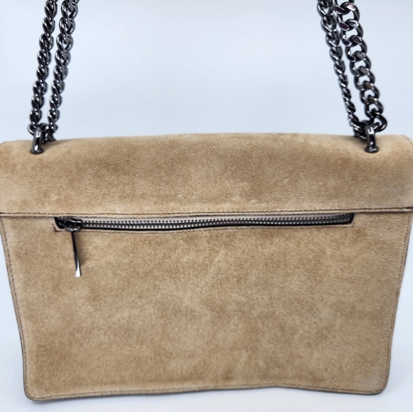 Vera Pelle EUC Italian Leather Handbag w/Gunmetal Black Chain and Snake - Picture 3 of 9